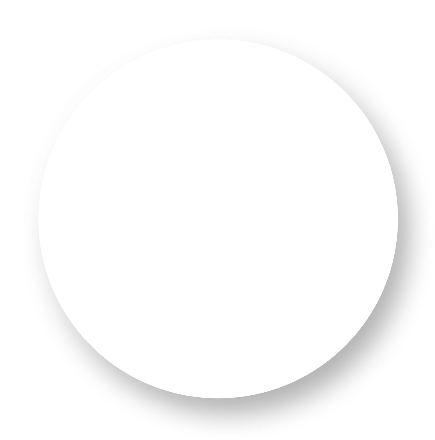 Neumorphic circle shape, rounded button, Minimal button with light and shadows.